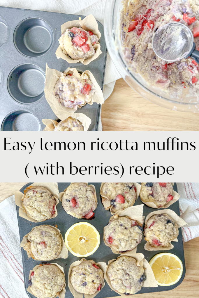 easy lemon ricotta muffins ( with berries) recipe
