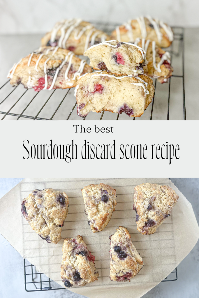 the best sourdough discard scone recipe Pinterest picture. 