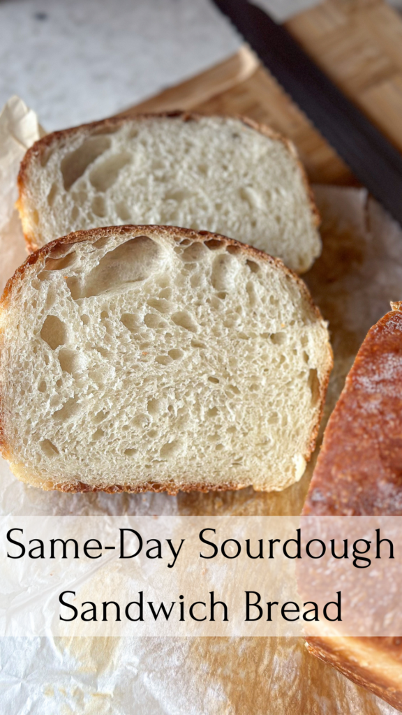 same day sourdough sandwich bread