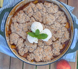 Homemade Buttermilk Peach Cobbler