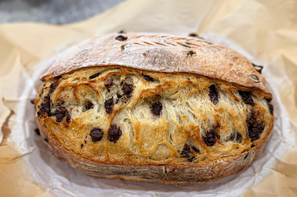 Sourdough Chocolate Chip Croissant Bread (Buttery, Flaky & Loaded With Chocolate)