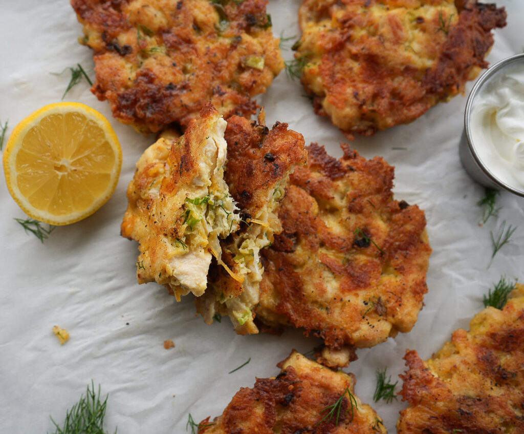 Cheesy Chicken Fritters Recipe