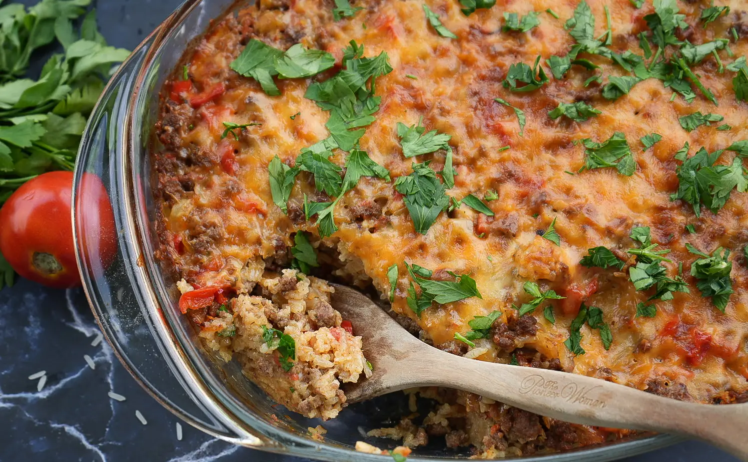 Cheesy Ground Beef and Rice Casserole